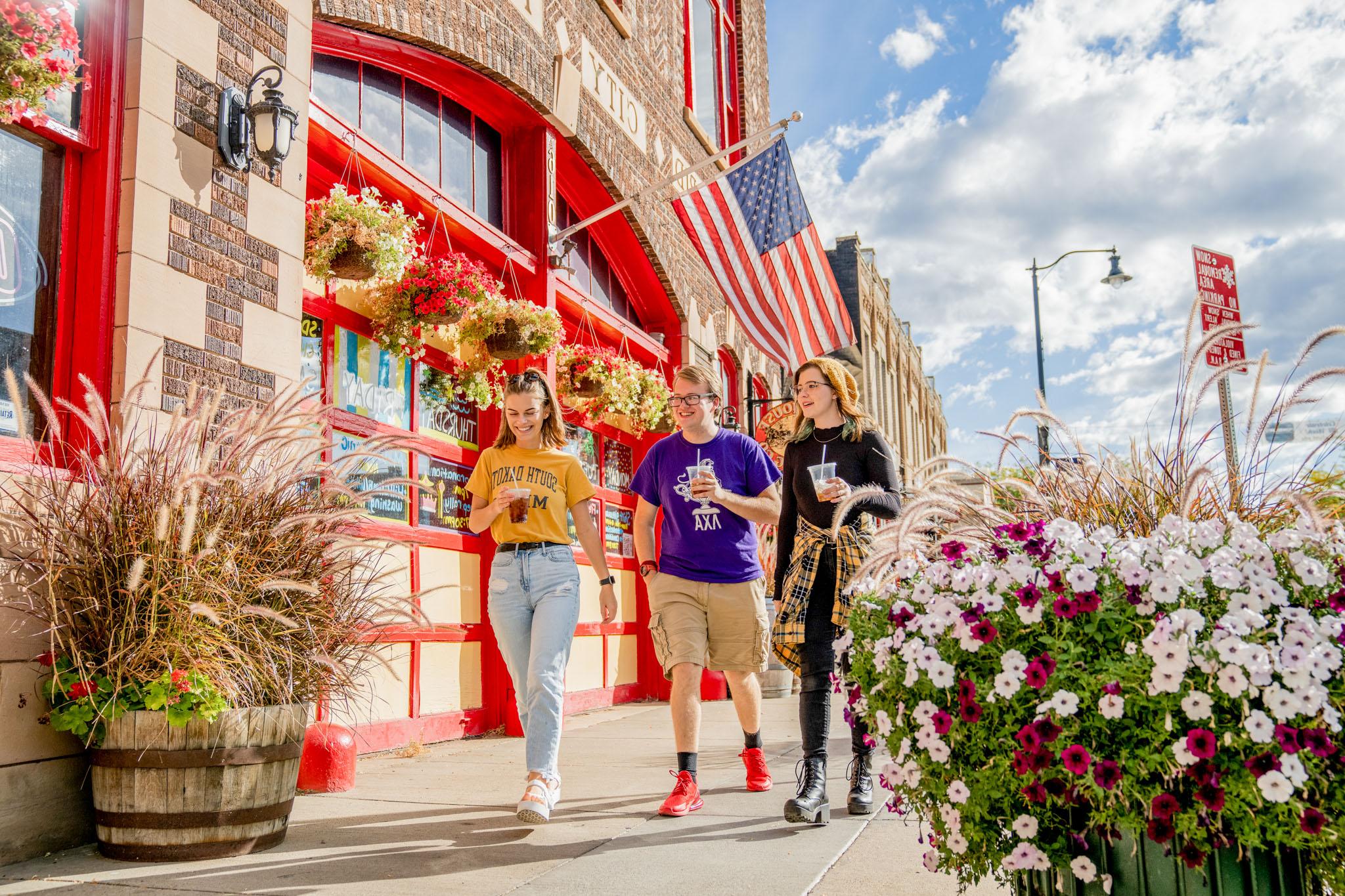 Students Downtown Rapid City